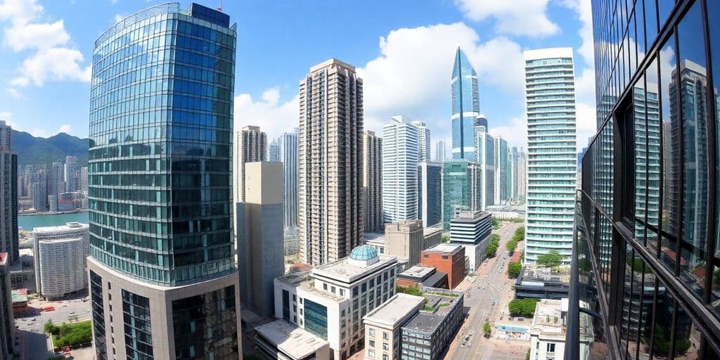 What are the average monthly costs for serviced apartments and offices in Hong Kong?