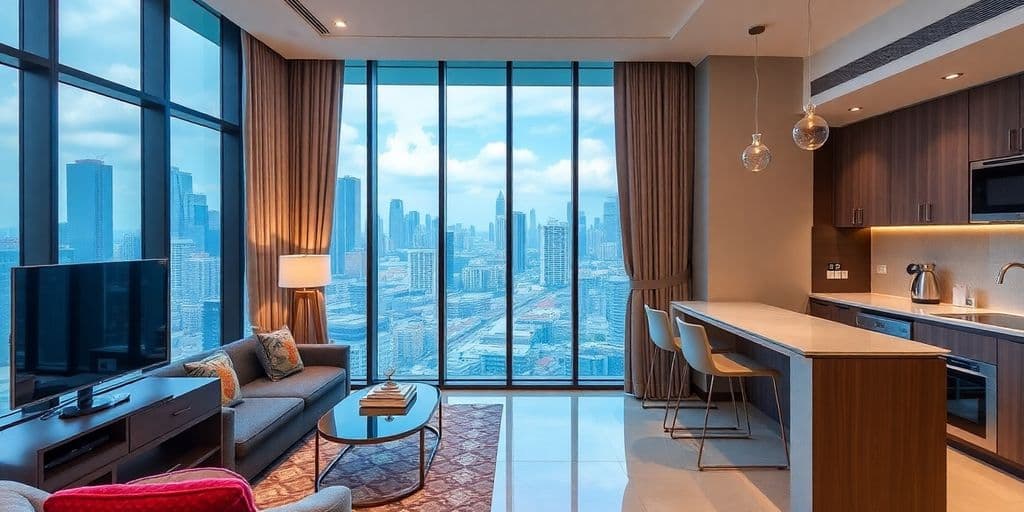 What are the average monthly costs for serviced apartments and offices in Singapore?
