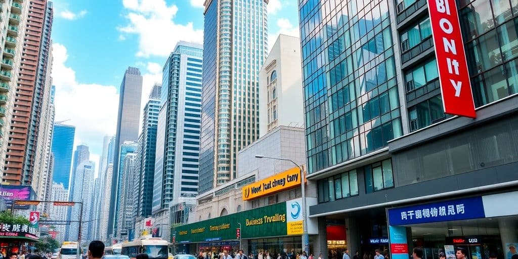 Which neighborhoods in Hong Kong are most convenient for business travelers?