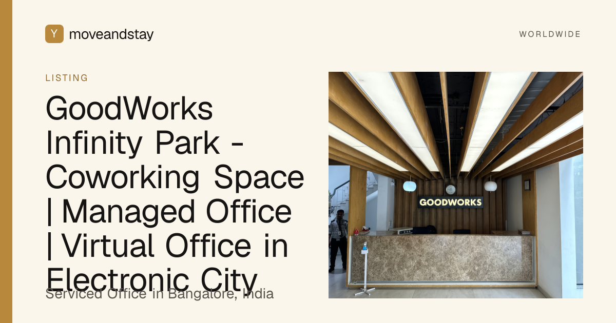 GoodWorks Infinity Park - Coworking Space | Managed Office | Virtual ...